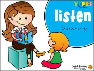 Verbs Flashcards for english classes esl | PDF