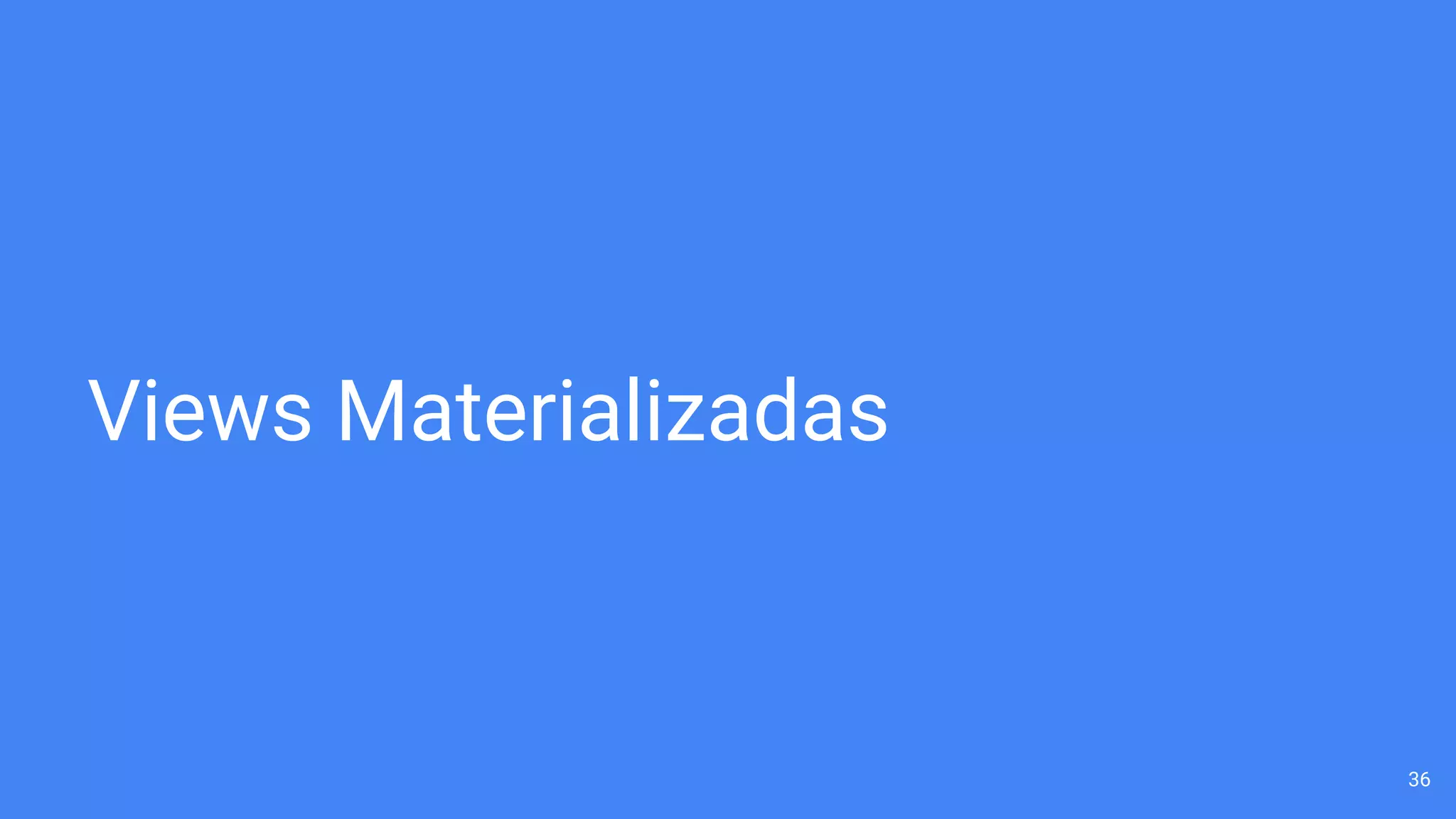 Views Materializadas
36
 