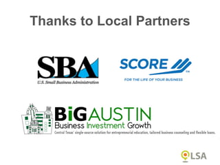 Thanks to Local Partners
 