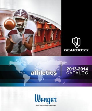 athletics
2013-2014
CATALOG
This catalog
was printed
with Enviro/
Tech Ink
ISO: 9001
SCHEDULE
Contract GS-07F-9062G
Wenger Corporation
555 Park Drive, PO Box 448
Owatonna, MN 55060-0448
Phone 800.4WENGER (493-6437)
Fax 507.455.4258
Parts & Service 800.887.7145
Worldwide
Phone 1.507.455.4100
Fax 1.507.774.8576
Website
www.wengercorp.com
Wenger Corporation
Canada Office
Phone 800.268.0148
© 2013 Wenger Corporation
Printed in the USA 09-13/50M/LT0182F
www.wengercorp.com
QR CODES
- Snap these
codes at right
and other
QR codes
throughout
this catalog
for videos
and more
information
on specific
products!
GearBoss online:
Learn more about GearBoss products by
visiting our updated website and
following us on
social media!
Also from Wenger...
Wenger makes some of the most-trusted equipment for athletic programs. We are
also well-known for our music education and professional performing arts products.
For more information and a copy of these product catalogs, call 1.800.493.6437 today.
2013-2014 Music
Education Catalog
148 pages of innovative equipment solutions for your
music education department. Wenger products are
built with the same functionality and quality that
you find in all GearBoss products. From chairs and
stands to instrument storage and
staging, Wenger products
are the most trusted, best
built and longest-lasting
products you can buy for
music education.
2013-2014 Performing
Arts Catalog
48 pages of professional backstage and on-stage
equipment for performing arts facilities of all sizes.
Acoustic panels and shells, staging, seating,
risers, makeup stations, conductor’s equipment
and more! From a simple, elegant music stand to a
towering Diva®
full-stage acoustical shell, Wenger
knows what performers
and stage hands need.
Plus, Wenger products
are backed by service
and support that are
second to none.
Through our focused understanding of customer needs, Wenger provides innovative,
high-value products and services that enable and inspire great performances.The Wenger Brand Promise:
 
