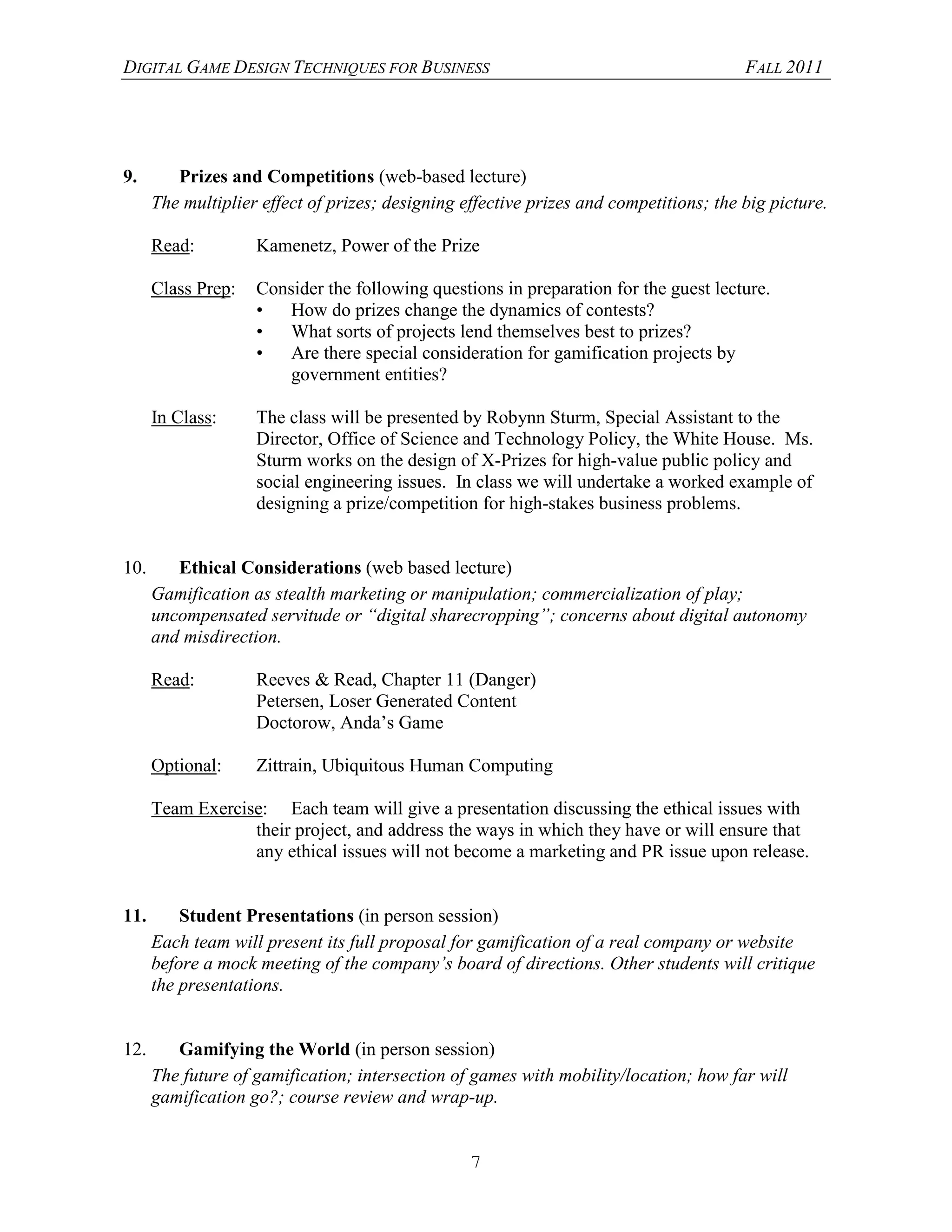 UPenn Wharton Gamification PDF Strategy Video Games Video Game Genres