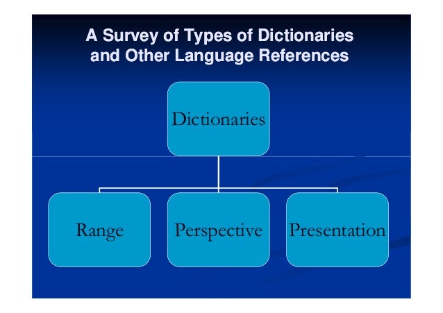 12 types of dictionaries