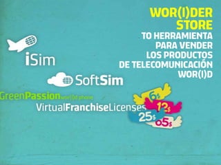 WOR(l)DER
         STORE
     TO HERRAMIENTA
        PARA VENDER
      LOS PRODUCTOS
DE TELECOMUNICACIÓN
             WOR(l)D
 
