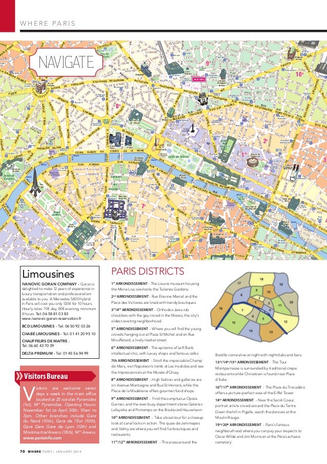 Magazine Where Paris N 240 English Edition Date Janvier 2014 Jean
