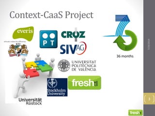 Context-CaaS Project
7/29/2014
3
36 months
 