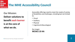  How McGraw-Hill Is Formulating a Unified Approach to Digital Accessibility Slide 9