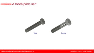 SENAI - MG
Total Parcial
A rosca pode ser:
 