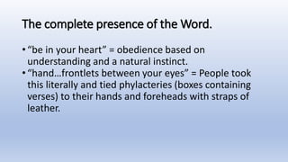 02-02-20, Deuteronomy 6;1-25, Loved, The Greatest Commandment | PDF
