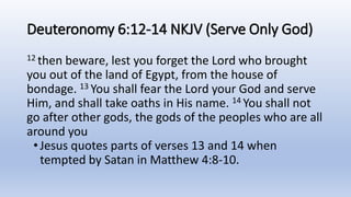 02-02-20, Deuteronomy 6;1-25, Loved, The Greatest Commandment | PDF