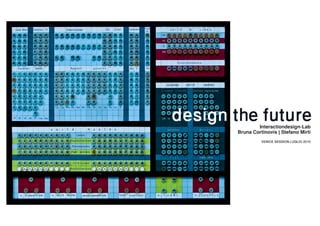 design the future
               Interactiondesign-Lab
       Bruna Cortinovis | Stefano Mirti
                 Venice SeSSion luglio 2010
 