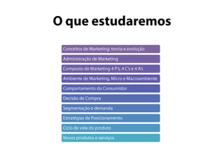 O que estudaremos