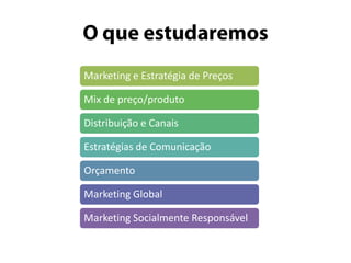 O que estudaremos