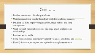 ROLE OF COUNSELING IN EDUCATION | PPTX