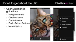 Don’t forget about the UX!
 User Experience
guidelines
 Navigation Pane
 Overflow Menu
 Context Menu
 Peek, Swipe, Gestures
 Many more….
48
 