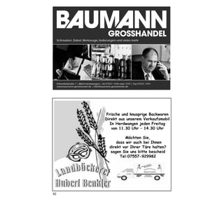 Schrauben, Dübel, Werkzeuge, Isolierungen und vieles mehr




     Hohenfelsstraße 7 | 88634 Herdwangen | Tel 0 75 57 - 14 94 oder 15 97 | Fax 0 75 57 - 15 91
     www.baumann-grosshandel.de | info@baumann-grosshandel.de




62
 