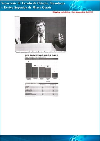 Clipping eletrônico - 2 de dezembro de 2011
 