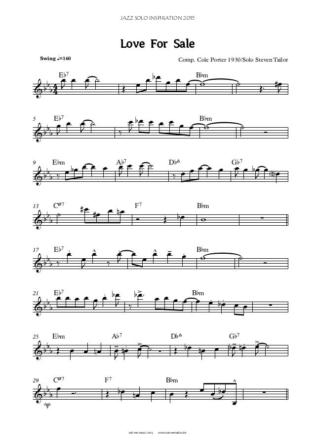 02 12 Love For Sale Tenorsaxo 02 12 Love For Sale Tenorsaxo