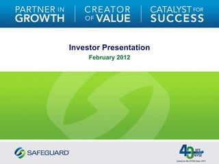Investor Presentation February 2012 