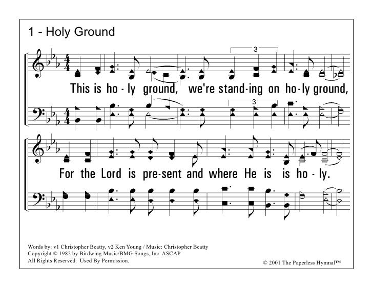 02 13 11 service we are standing on holy ground free sheet music