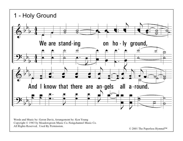 02 13 11 service we are standing on holy ground free sheet music