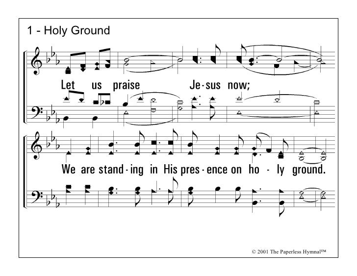 02 13 11 service we are standing on holy ground free sheet music