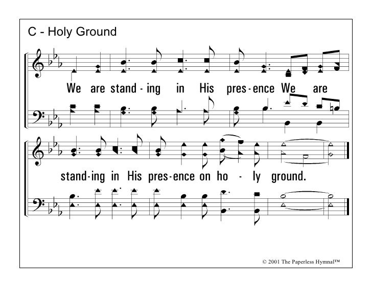 02 13 11 service we are standing on holy ground free sheet music