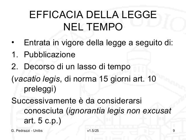 02 Efficacia delle leggi nel tempo