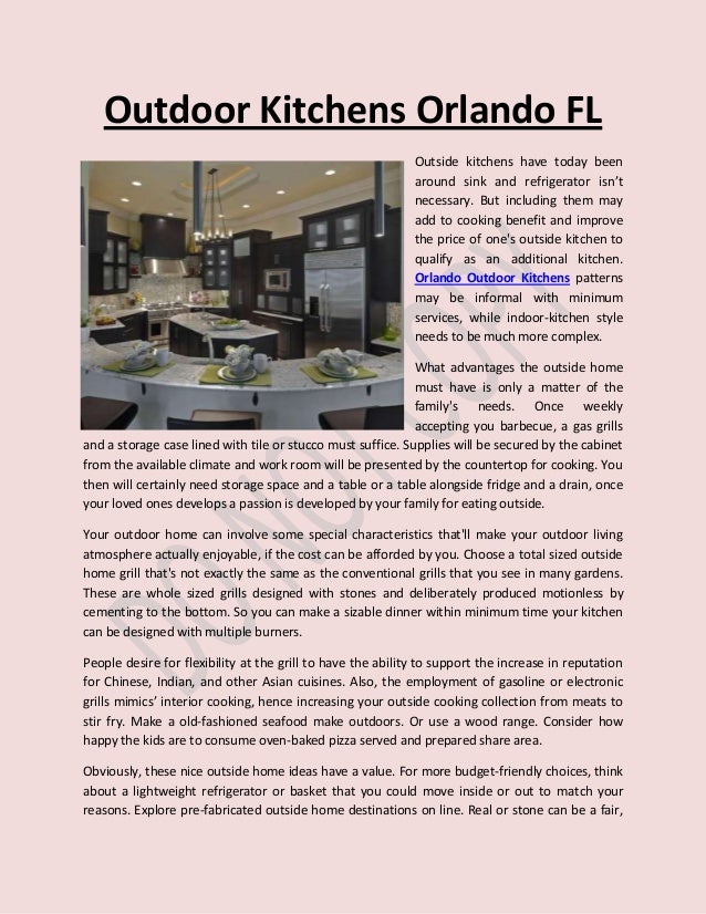Outdoor Kitchen Builders In Orlando
