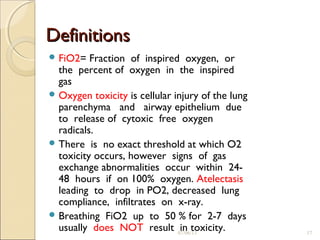 Fio2 O2 Oxygen oxygen therapy | PPT
