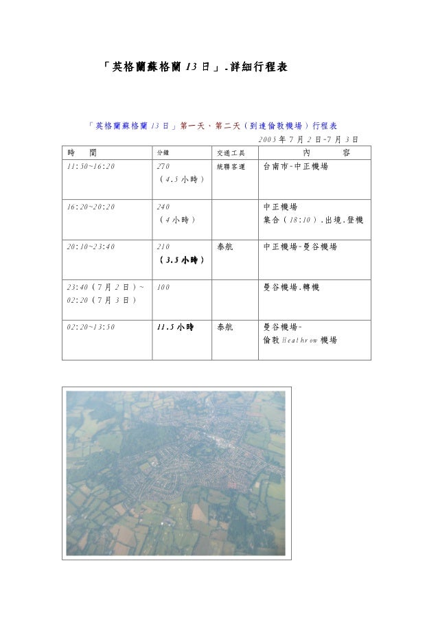 02 è‹±æ ¼è˜­è˜‡æ ¼è˜­13æ—¥ è©³ç´°è¡Œç¨‹è¡¨