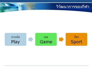 วิวัฒนาการของกีฬา
 