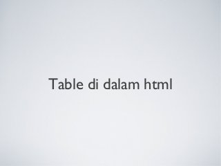 Table di dalam html

 