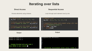 examples of iterators in python for university level | PPT