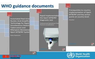 34 |
WHO	
  guidance	
  documents	
  
GLOBAL TB
PROGRAMME
 