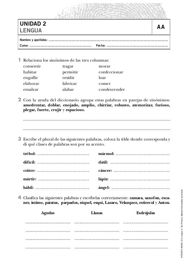 Agudas Llanas Esdrujulas Ejercicios Pdf Writer Hatc Paunokaen Site