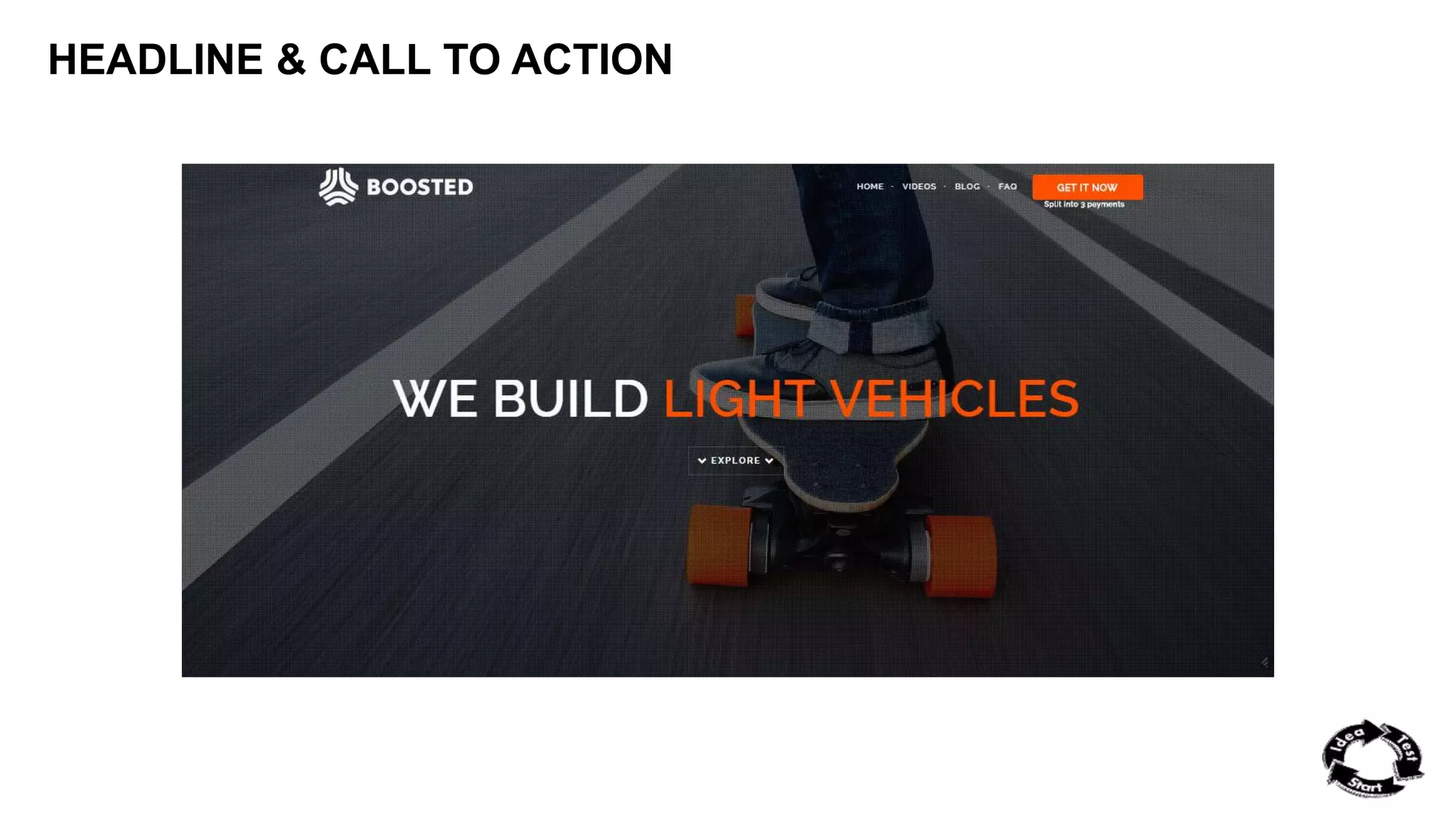 HEADLINE & CALL TO ACTION 
 