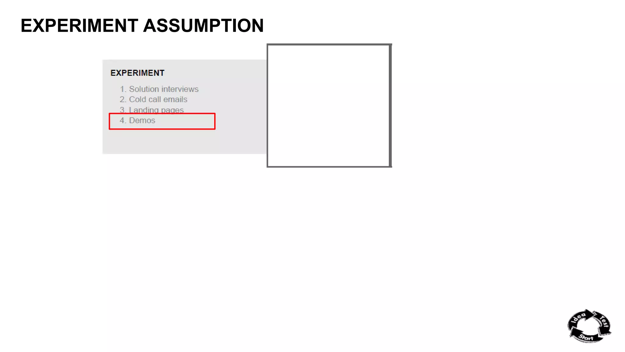 EXPERIMENT ASSUMPTION 
 