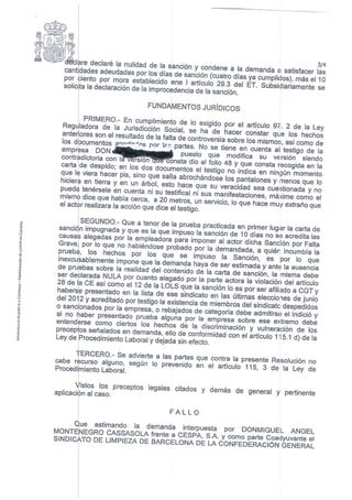 Sentencia sanción cespa