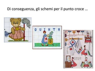 Di conseguenza, gli schemi per il punto croce … 
132 
 