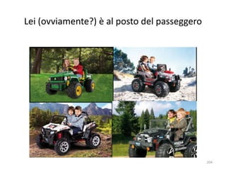 Lei (ovviamente?) è al posto del passeggero 
204 
 