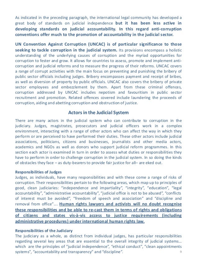 corruption in judicial systems Reducing corruption in the judiciary, usaid program brief improve the judicial system and instill qualities that minimize corruption and increase overall. corruption in judicial systems Reducing corruption in the judiciary, usaid program brief improve the judicial system and instill qualities that minimize corruption and increase overall.