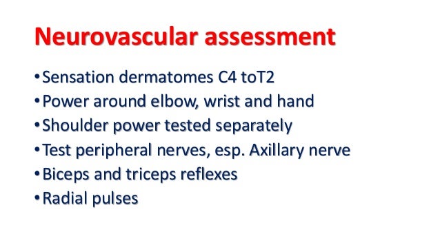 02 shoulder examination neurovascular assessment