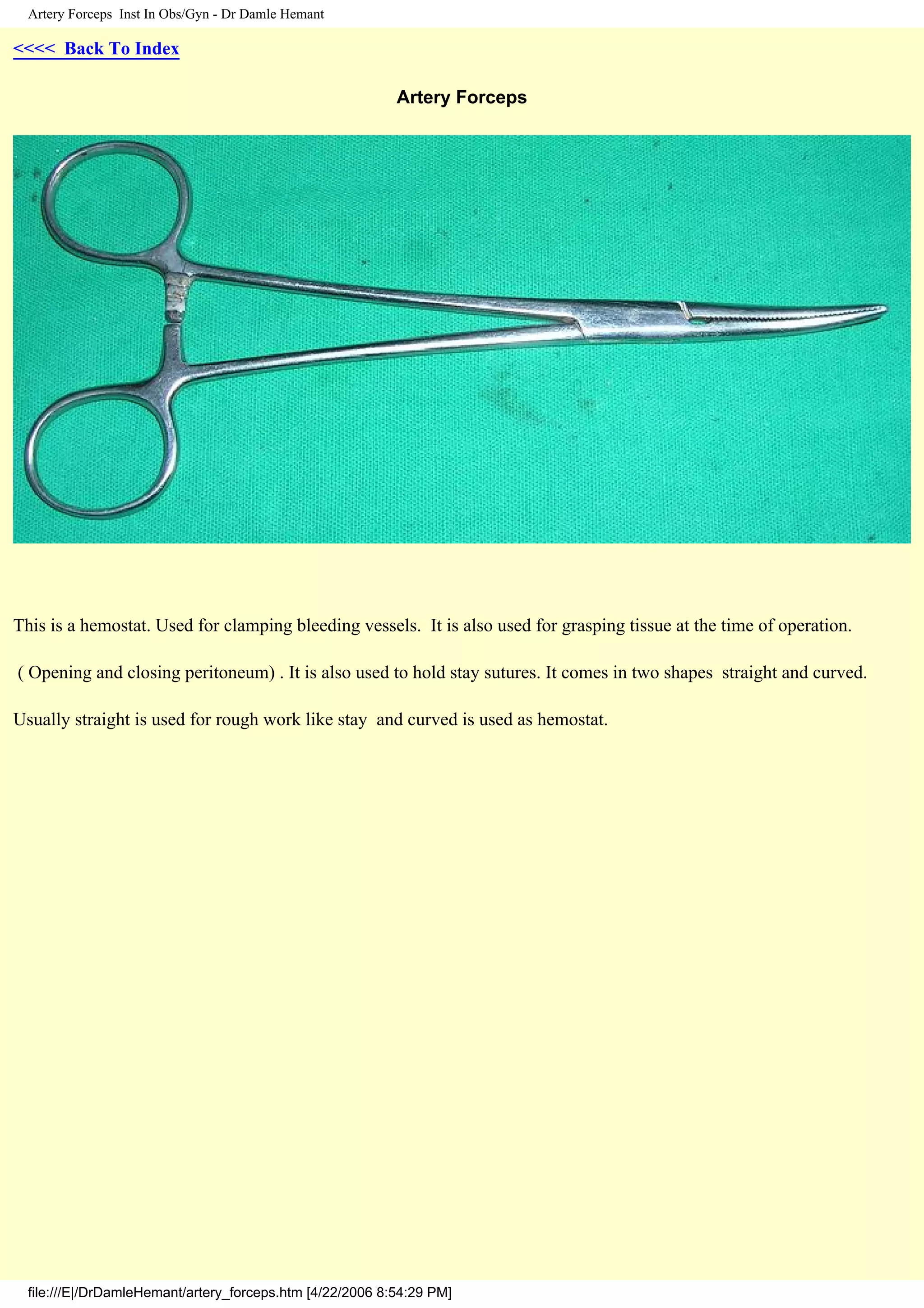 Gynae . obs complete intruments.. | PDF