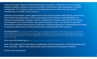 Intel technologies’ features and benefits depend on system configuration and may require
enabled hardware, software or ser...