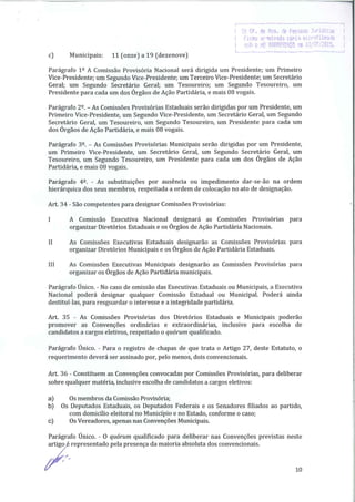 Estatuto registro cartório tratado