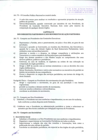 Estatuto registro cartório tratado