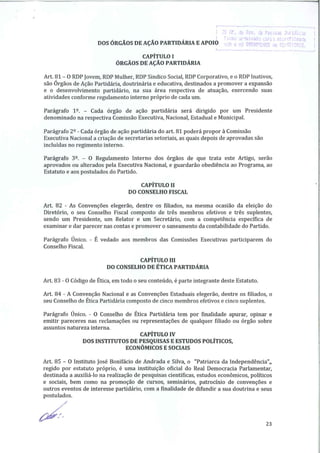 Estatuto registro cartório tratado