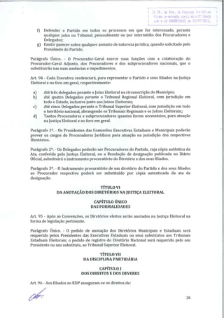 Estatuto registro cartório tratado