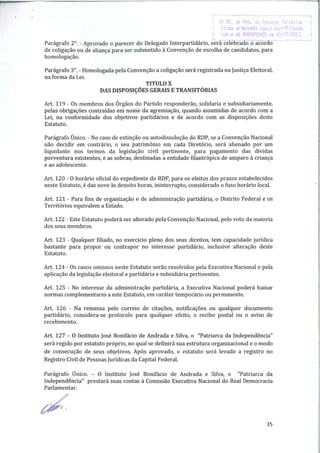 Estatuto registro cartório tratado