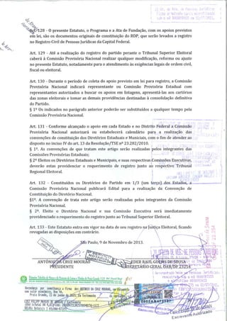 Estatuto registro cartório tratado